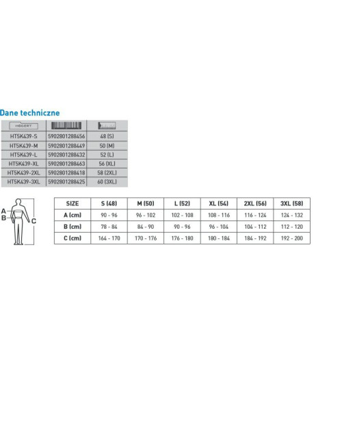 HOEGERT SPODNIE ROBOCZE DRESOWE MURG CZARNE ROZM.S