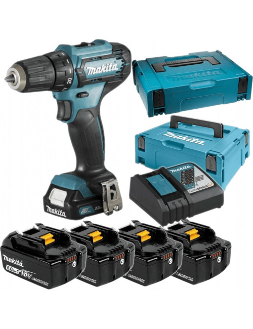 MAKITA WKRĘTARKA 12V DF333DNX11 1x12V 2,0Ah + 4x18V 5,0Ah ŁADOWARKA 12 18V