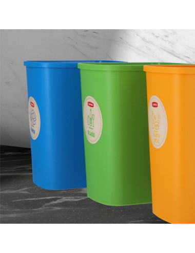 CURVER ZESTAW KOSZY 3X25L ECO FRIENDLY NIEBIESKI, ZIELONY, ŻÓŁTY