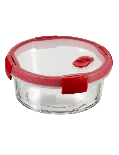CURVER POJEMNIK COOK OKRĄGŁY 0,6L TRANSPARENTNY CZERWONY