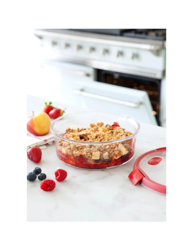 CURVER POJEMNIK COOK OKRĄGŁY 0,6L TRANSPARENTNY CZERWONY