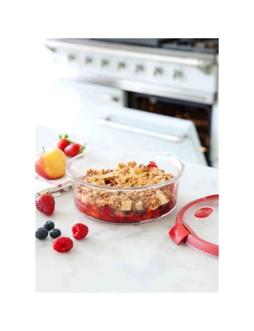 CURVER POJEMNIK COOK OKRĄGŁY 0,6L TRANSPARENTNY CZERWONY