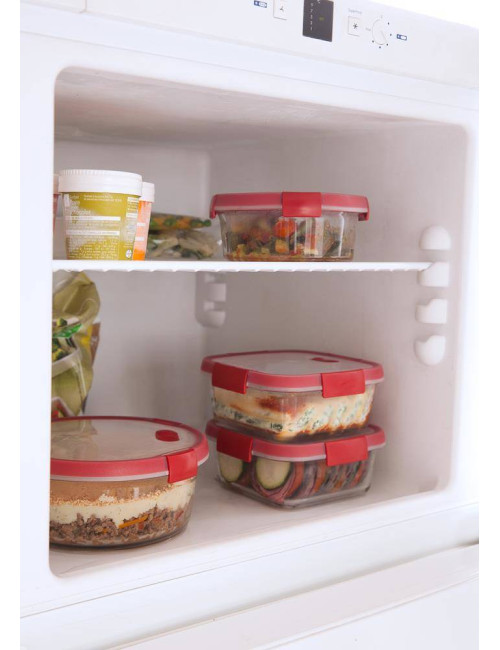 CURVER POJEMNIK COOK OKRĄGŁY 1,2L TRANSPARENTNY CZERWONY