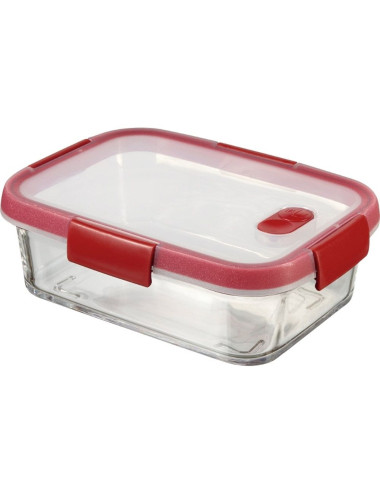 CURVER POJEMNIK COOK PROSTOKĄTNY 0,9L TRANSPARENTNY CZERWONY