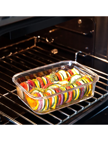 CURVER POJEMNIK COOK PROSTOKĄTNY 0,9L TRANSPARENTNY CZERWONY