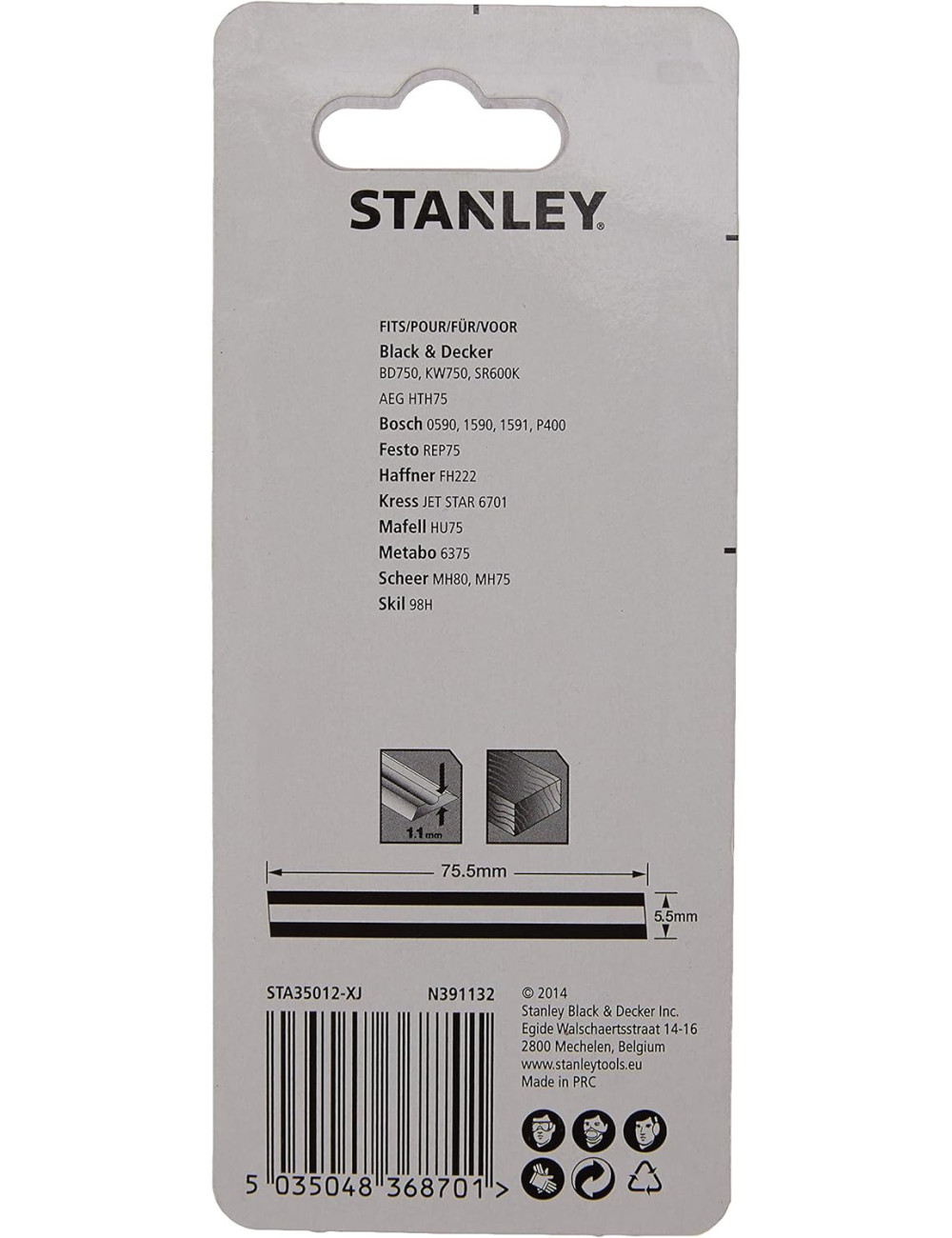STANLEY OSTRZA DO STRUGA 5,5x75.5x1.1mm