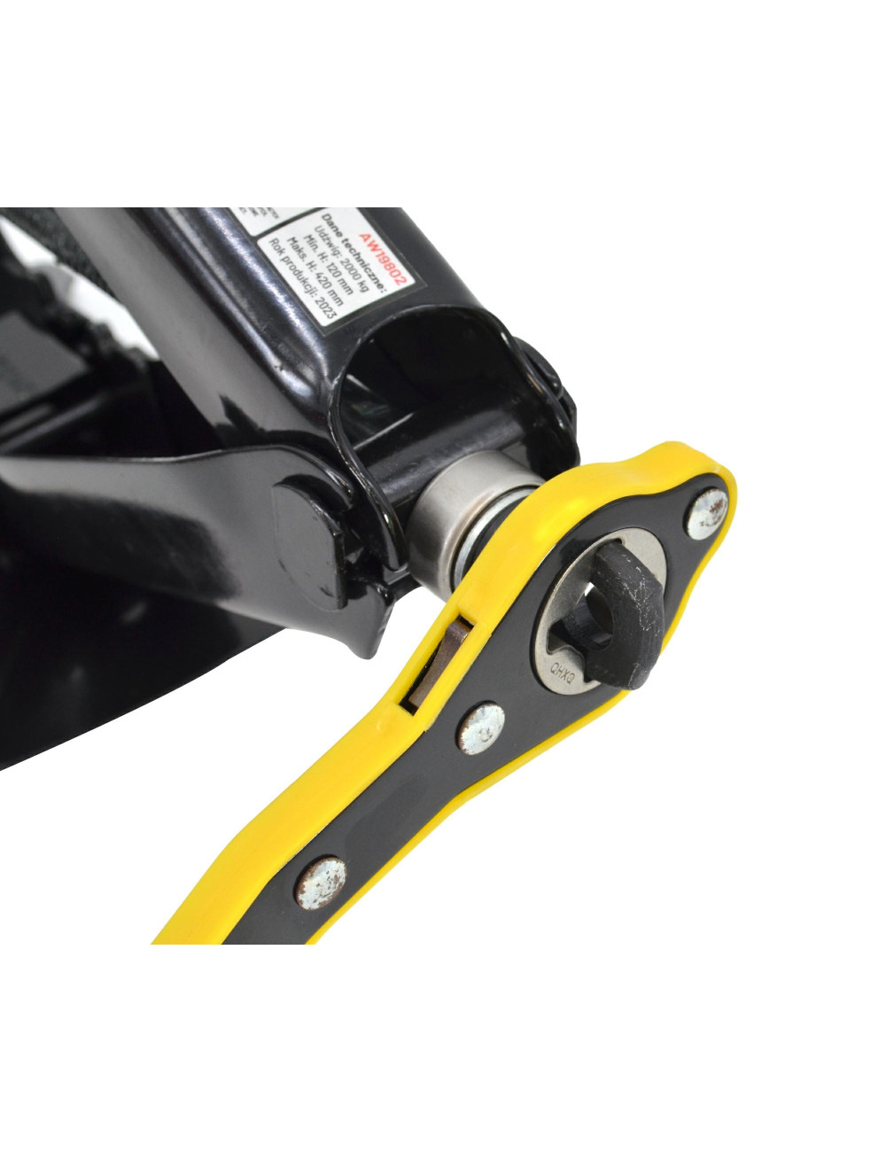 AWTOOLS PODNOŚNIK TRAPEZOWY 2000kg + KLUCZ GRZECHOTKOWY