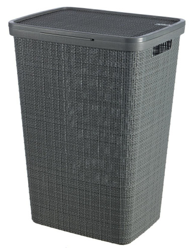 CURVER KOSZ NA BIELIZNĘ JUTE 58L CIEMNY SZARY