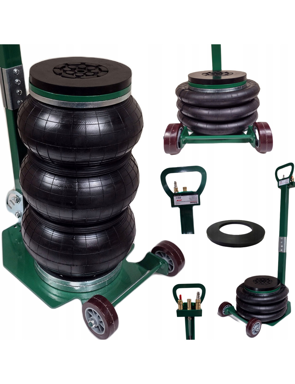 PODNOŚNIK PNEUMATYCZNY 3,5T SILVER 150-400mm SKŁADANA RĄCZKA