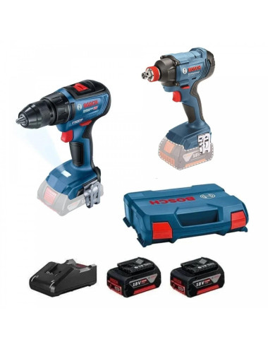 BOSCH ZESTAW 18V GDX 180-LI + GSR 18V-50 2x5,0Ah L-CASE