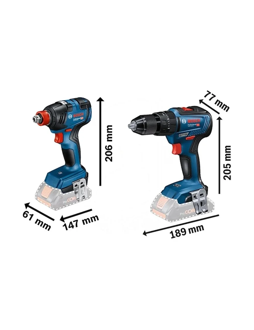 BOSCH ZESTAW 18V GDX 180-LI + GSR 18V-50 2x5,0Ah L-CASE