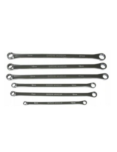 KLUCZE OCZKOWE PROSTE DŁUGIE DO NAPINACZY 6szt 8-21mm SILVER