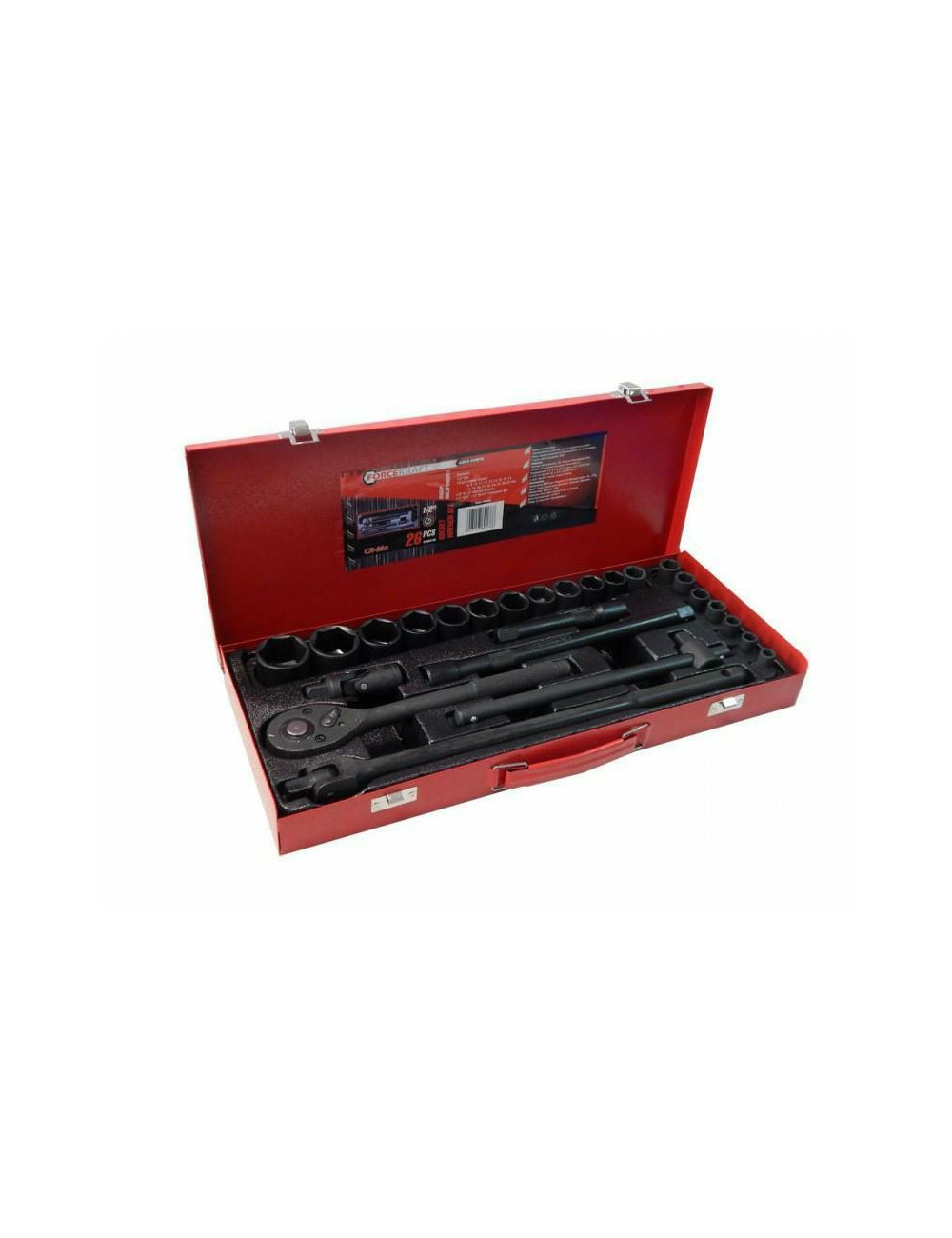 FORCEKRAFT ZESTAW KLUCZY UDAROWYCH 26el. 1/2" 6KĄT. (8-32mm)