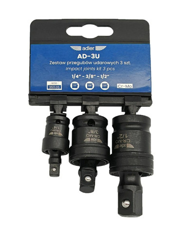 ADLER ZESTAW PRZEGUBÓW UDAROWYCH 3szt AD-3U