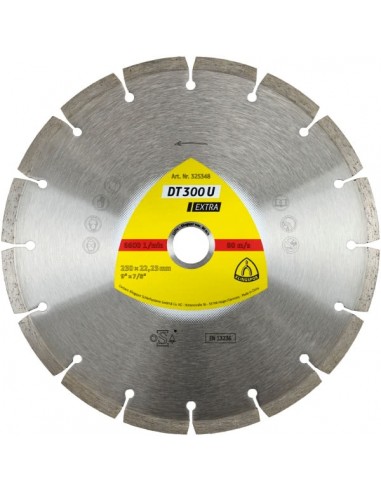 KLINGSPOR TARCZA DIAMENTOWA SEGMENTOWA 230mm x 2,3mm x 22,2mm DT300U, BETON