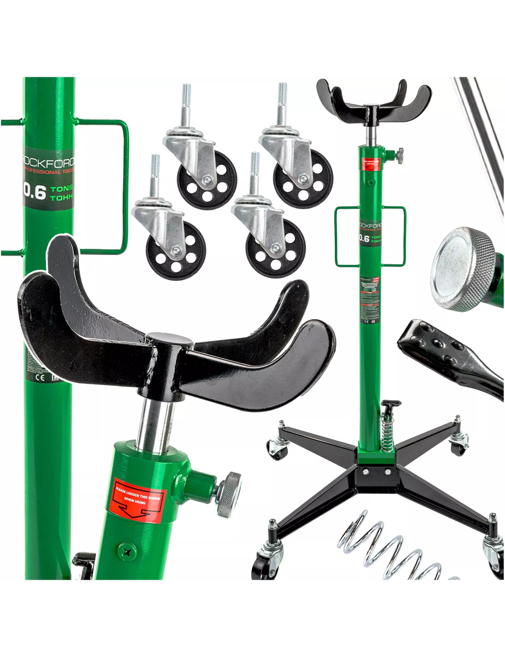 ROCKFORCE PODNOŚNIK HYDRAULICZNY DO SKRZYŃ BIEGÓW 0,6T