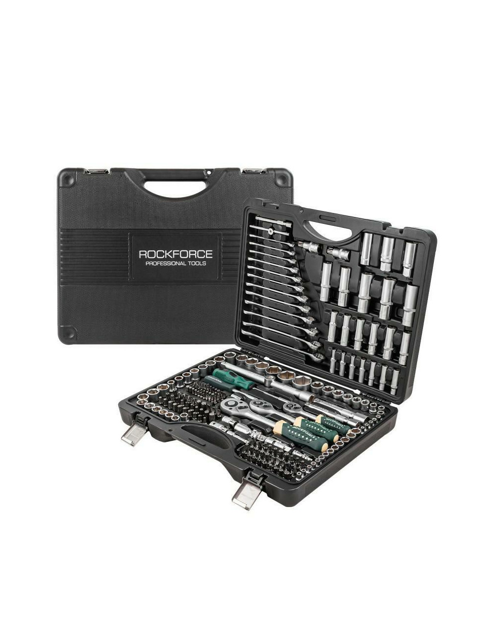 ROCKFORCE ZESTAW KLUCZY 218el. 1/2" 3/8" 1/4" RF-42182-5