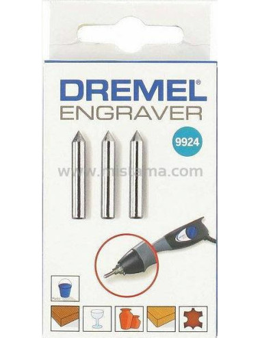 DREMEL BIT WĘGLOWY DO GRAWEROWANIA 3szt.