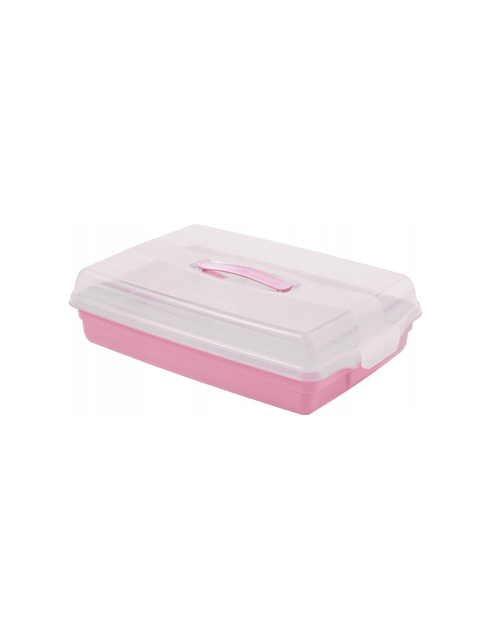 CURVER POJEMNIK PROSTOKĄTNY DUŻY RÓŻOWY TRANSPARENTNY