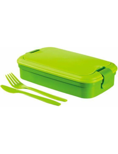 CURVER POJEMNIK ŚNIADANIOWY ZE SZTUĆCAMI LUNCH&amp;GO 1,4L ZIELONY