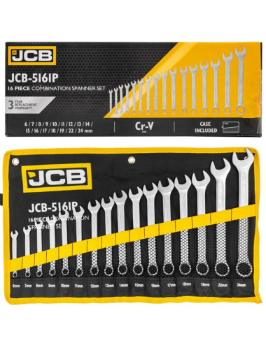 Zestaw Kluczy Klucze Płasko-Oczkowe 6-24 Mm 16 El