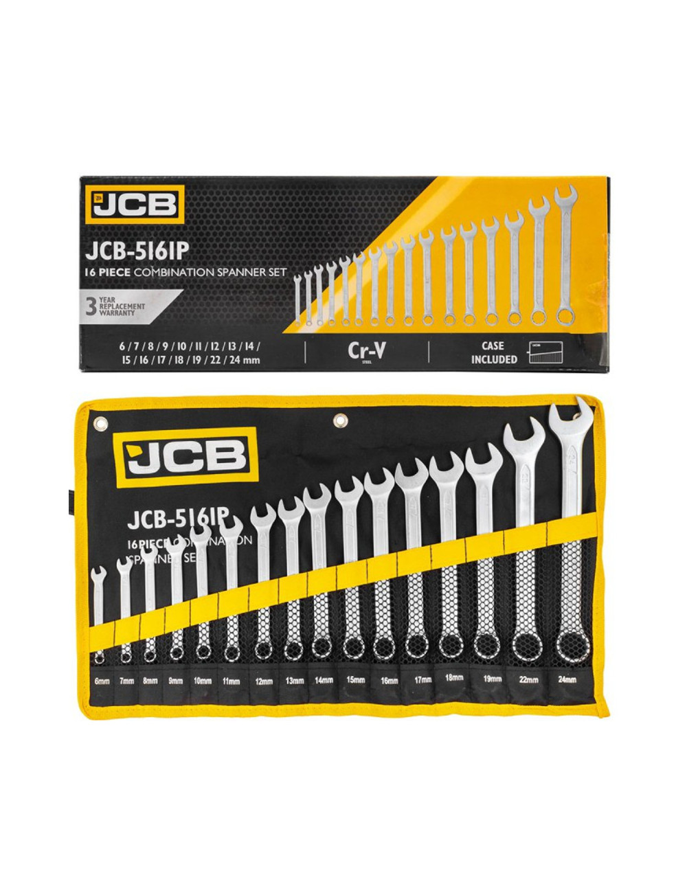 Zestaw Kluczy Klucze Płasko-Oczkowe 6-24 Mm 16 El