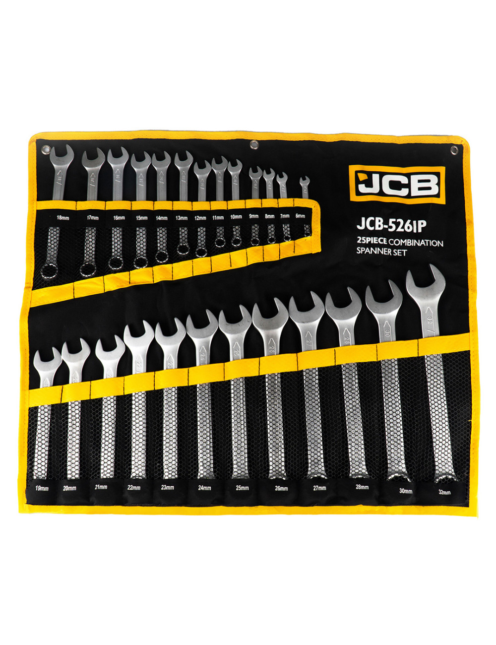 JCB KLUCZ PŁASKO-OCZKOWY KOMPLET 25el. (6-32mm)