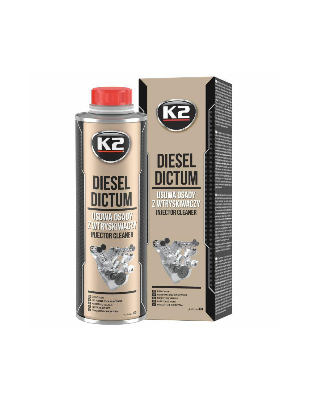 K2 PREPARAT DO CZYSZCZENIA WTRYSKÓW DIESEL DICTUM 500ML