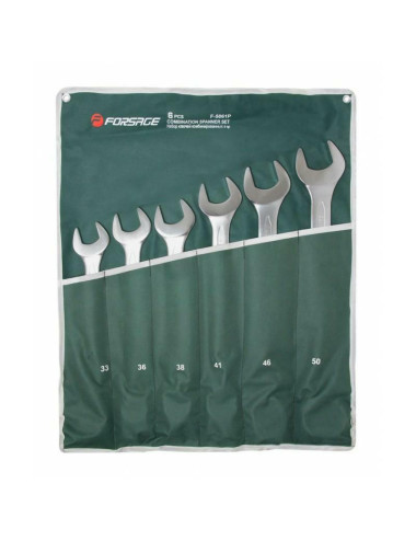 FORSAGE KLUCZ PŁASKO-OCZKOWY KOMPLET 6szt. (33-50) 33,36,38,41,46,50