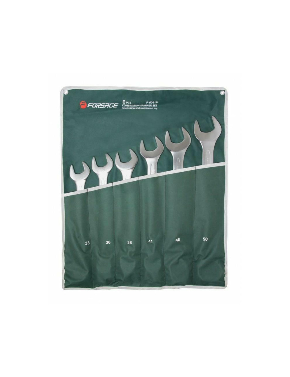 FORSAGE KLUCZ PŁASKO-OCZKOWY KOMPLET 6szt. (33-50) 33,36,38,41,46,50