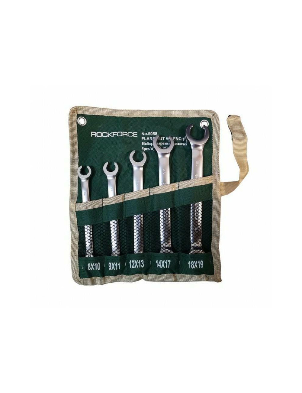 ROCKFORCE KLUCZ PŁASKI PÓŁOTWARTY KOMPLET 7szt. 8-19mm
