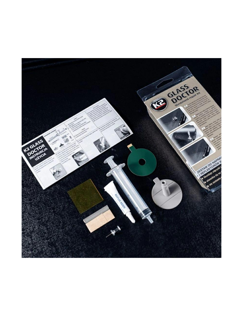 K2 ZESTAW DO NAPRAWY SZYB GLASS DOCTOR 0,8ML
