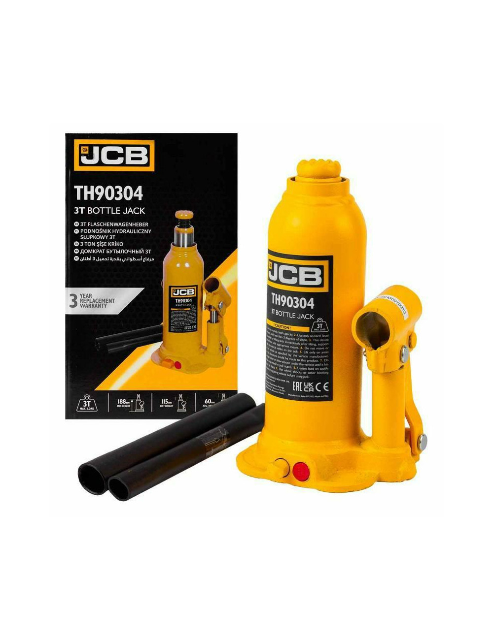 JCB PODNOŚNIK HYDRAULICZNY SŁUPKOWY 3T (H MIN 115mm, H MAX 188mm)