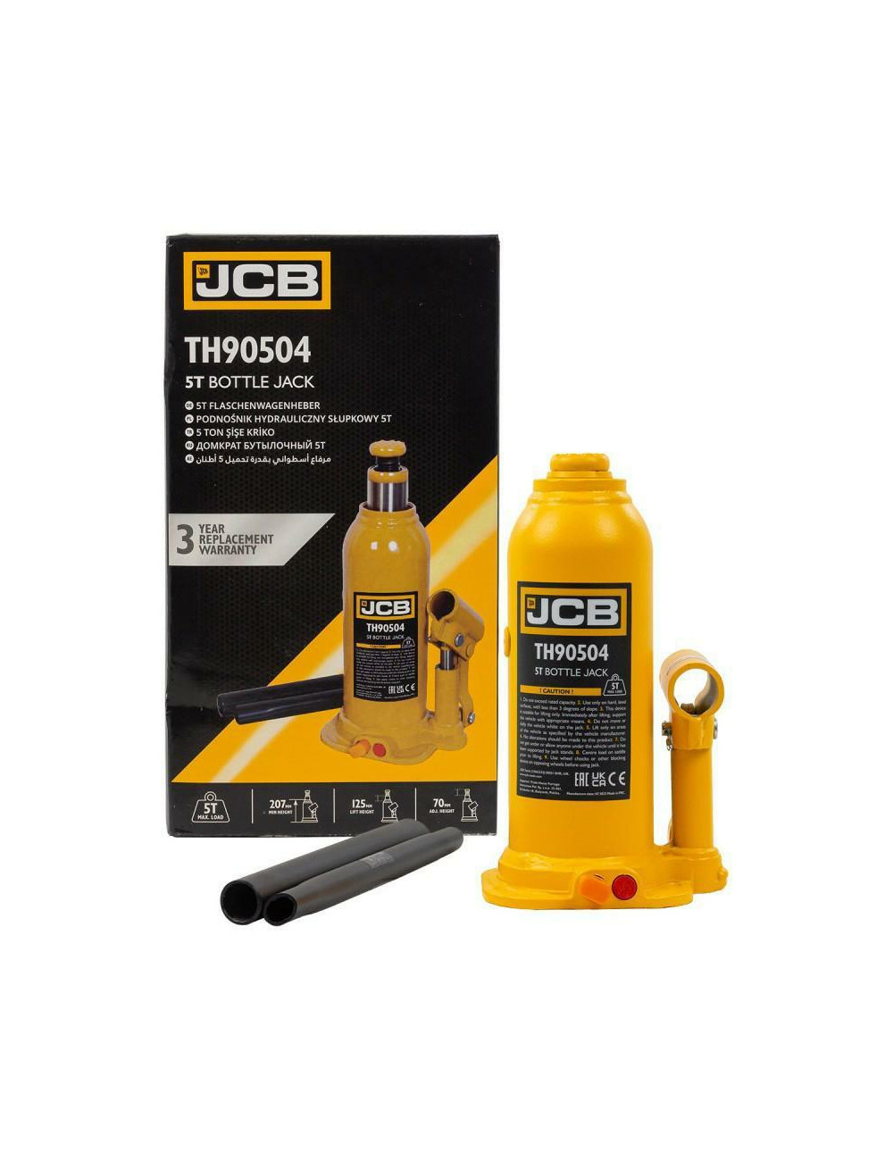 JCB PODNOŚNIK HYDRAULICZNY SŁUPKOWY 5T (H MIN 125mm, H MAX 207mm)