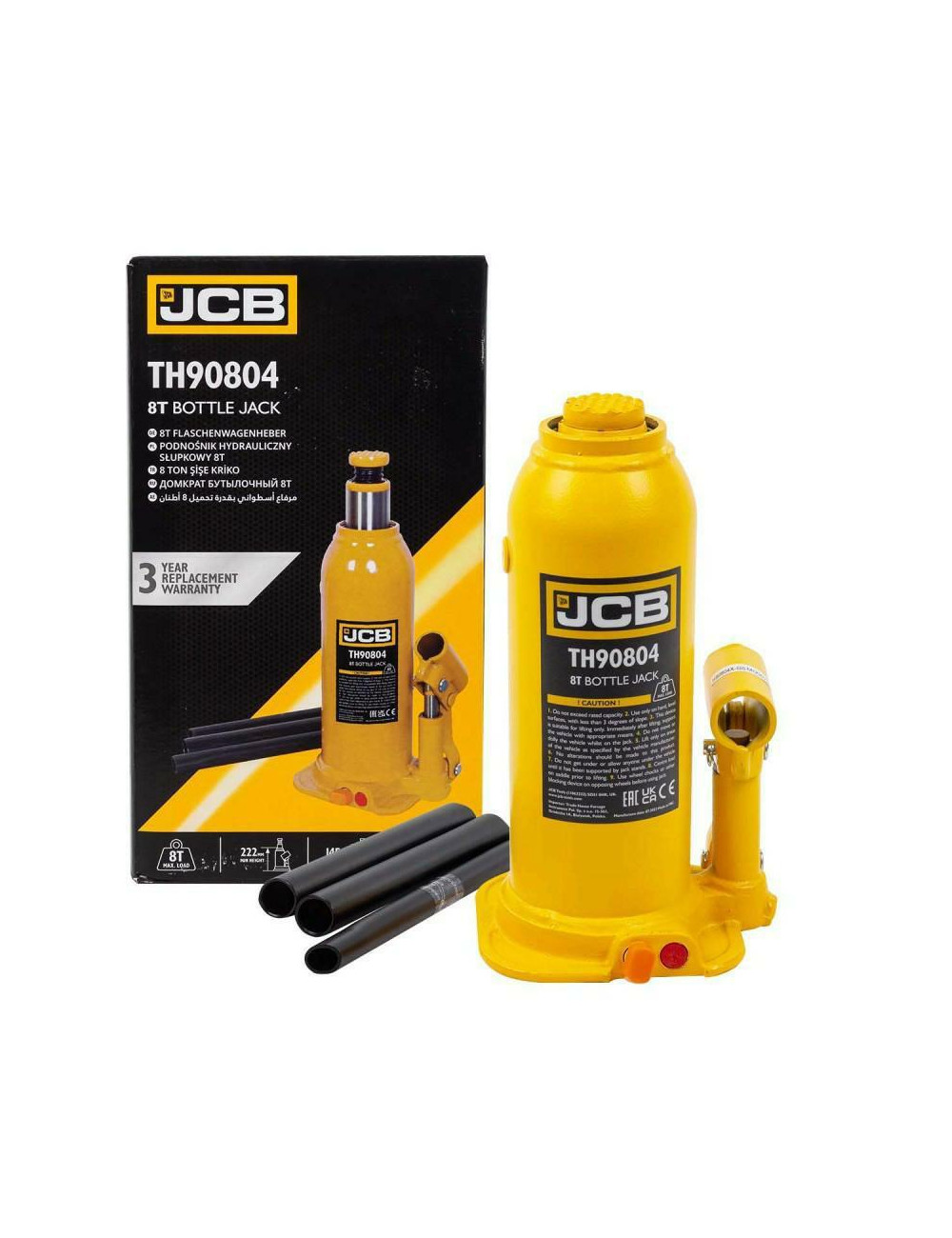 JCB PODNOŚNIK HYDRAULICZNY SŁUPKOWY 3T (H MIN 145mm, H MAX 222mm)