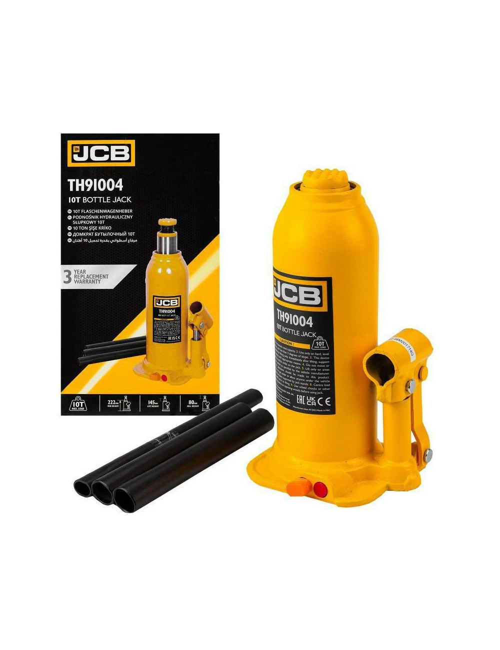 JCB PODNOŚNIK HYDRAULICZNY SŁUPKOWY 10T (H MIN 222mm, H MAX 450mm)