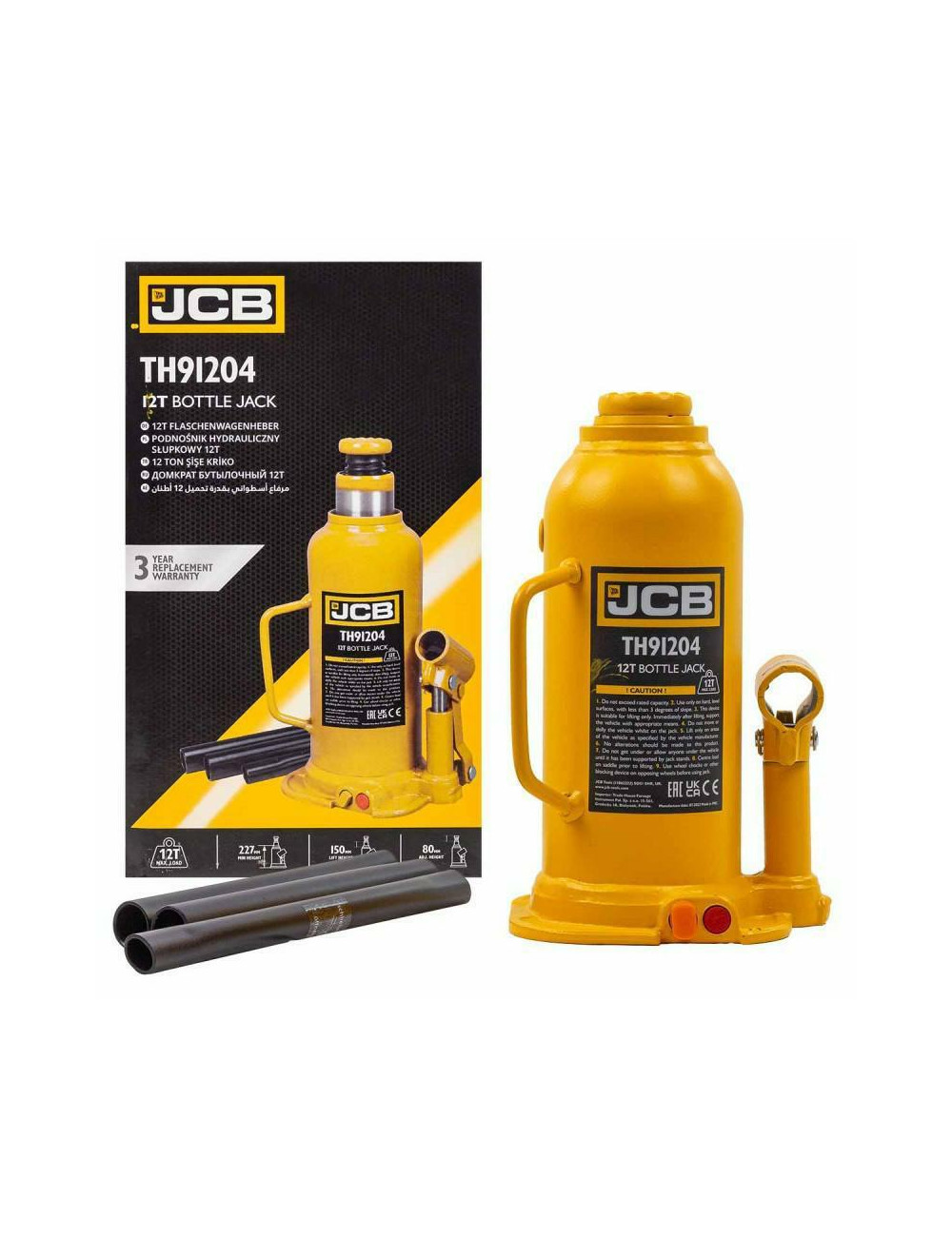 JCB PODNOŚNIK HYDRAULICZNY SŁUPKOWY 12T (H MIN 230mm, H MAX 460mm)