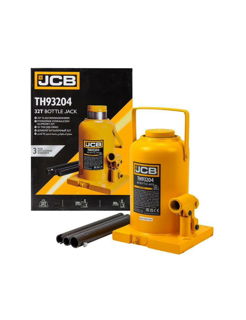 JCB PODNOŚNIK HYDRAULICZNY SŁUPKOWY 32T (H MIN 260mm, H MAX 420mm)