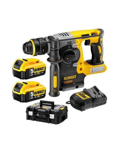 DEWALT MŁOT WIERCĄCO-KUJĄCY SDS-PLUS 18V 2,1J 2 x 5,0Ah XR LI-ION BEZSZCZOTKOWA + UCHWYT DCH274P2T