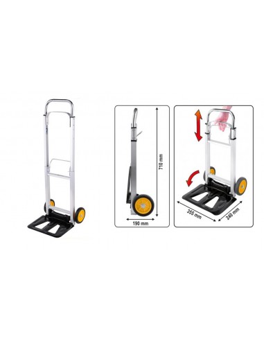 VOREL WÓZEK MAGAZYNOWY SKŁADANY 90KG   78661