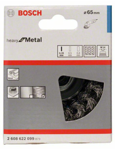 BOSCH SZCZOTKA GARNKOWA 75mm PLECIONA