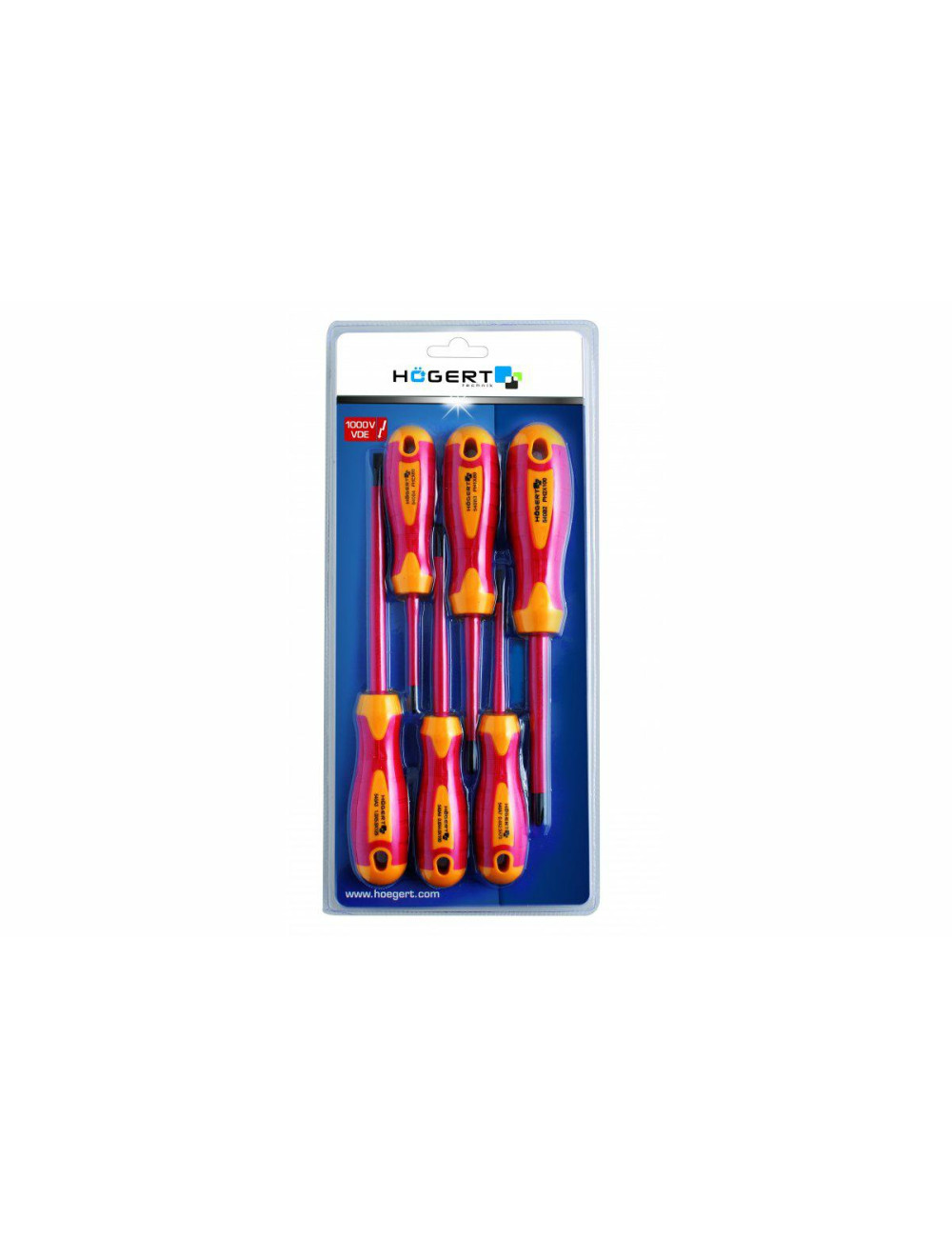 HOEGERT WKRĘTAKI IZOLOWANE KOMPLET 6szt. 1000V S2