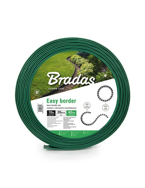 ZESTAW OBRZEŻY TRAWNIKOWYCH 40mm EASY BORDER ZIELONE BRADAS