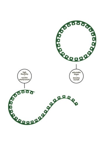 ZESTAW OBRZEŻY TRAWNIKOWYCH 40mm EASY BORDER ZIELONE BRADAS