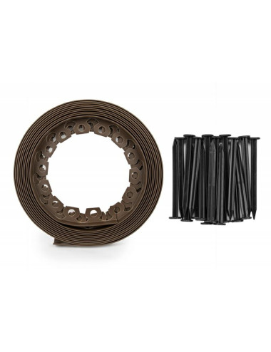 ZESTAW OBRZEŻY TRAWNIKOWYCH 40mm EASY BORDER BRĄZOWE