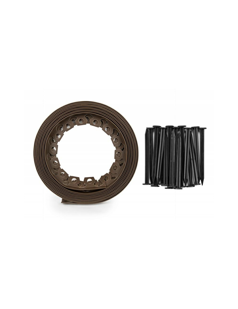 ZESTAW OBRZEŻY TRAWNIKOWYCH 40mm EASY BORDER BRĄZOWE