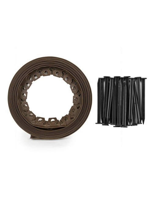 ZESTAW OBRZEŻY TRAWNIKOWYCH 40mm EASY BORDER BRĄZOWE