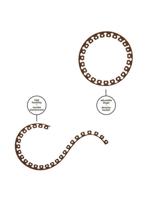 ZESTAW OBRZEŻY TRAWNIKOWYCH 40mm EASY BORDER BRĄZOWE