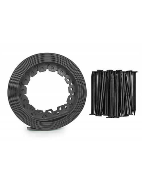 ZESTAW OBRZEŻY TRAWNIKOWYCH 40mm EASY BORDER GRAFITOWE