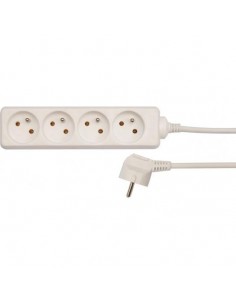 VOREL PRZEDŁUŻACZ BIAŁY 4 GNIAZDA 5,0m Z UZIEMIENIEM   72509